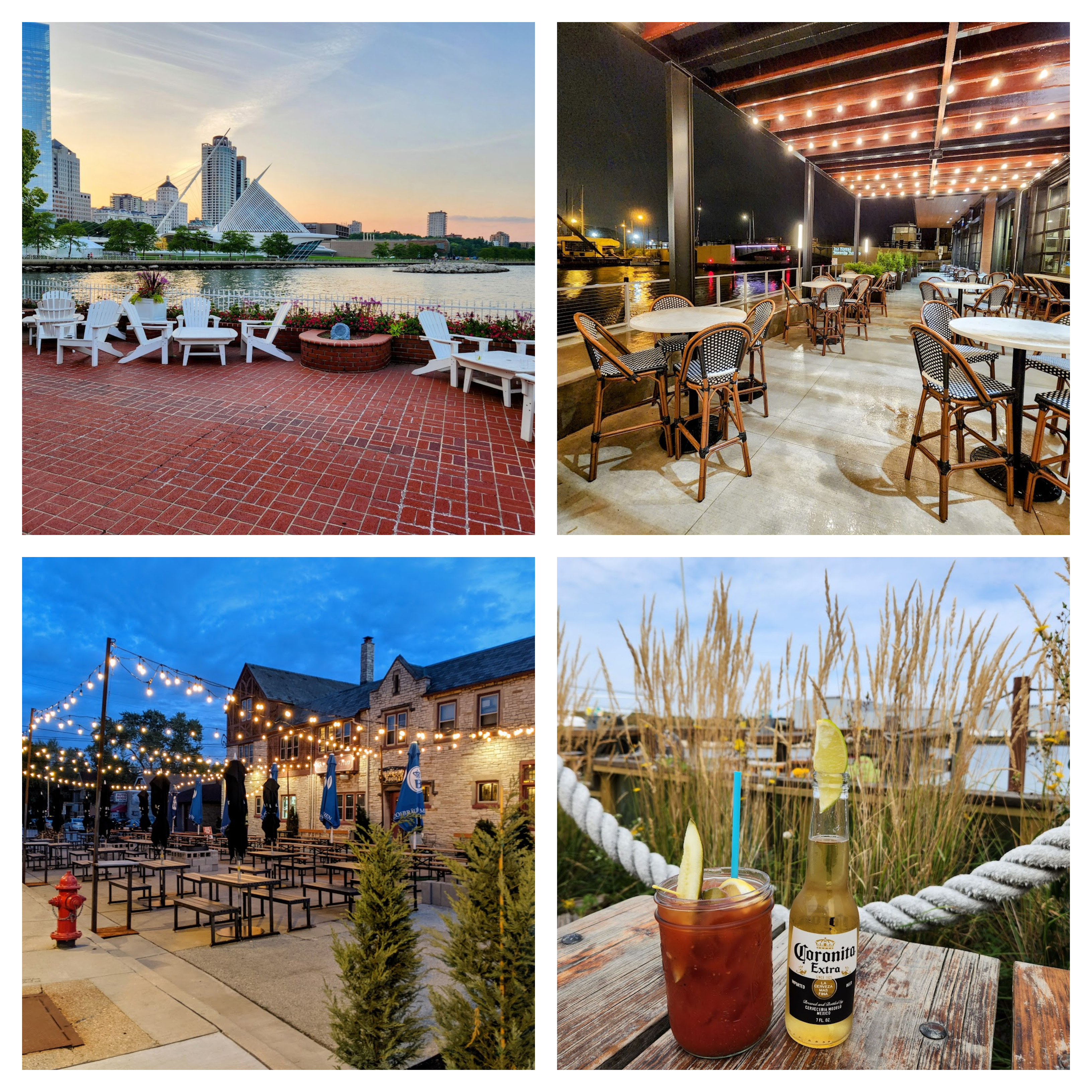 Best patios in Milwaukee collage