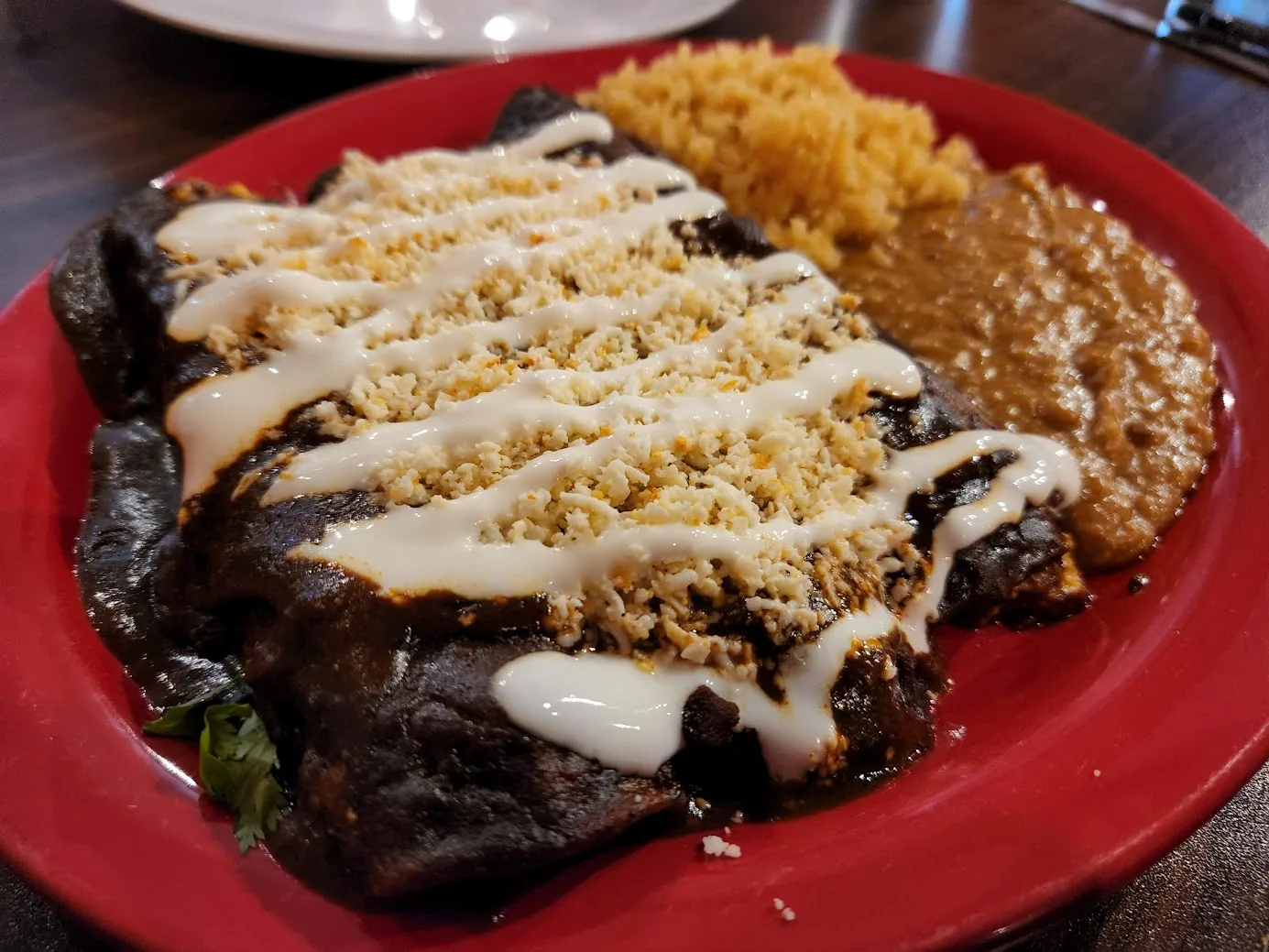 Chicken Enchiladas with Mole - La Casa de Alberto