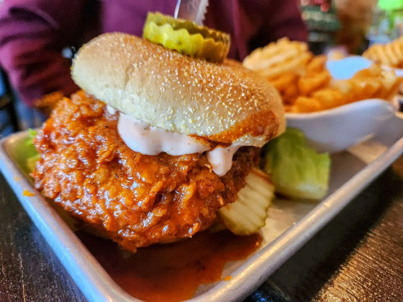 Hot Head Fried Chicken by Crafty Cow - Nashville Hot Chicken Sandwich
